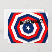 Amerikaans vlaggenontwerp briefkaart (Voorkant / Achterkant)