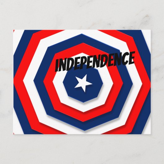 Amerikaans vlaggenontwerp briefkaart (Voorkant)