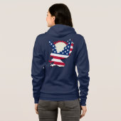 Amerikaans vlaggenontwerp hoodie (Achterkant volledig)