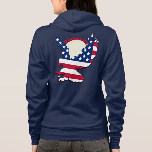 Amerikaans vlaggenontwerp hoodie (Achterkant)
