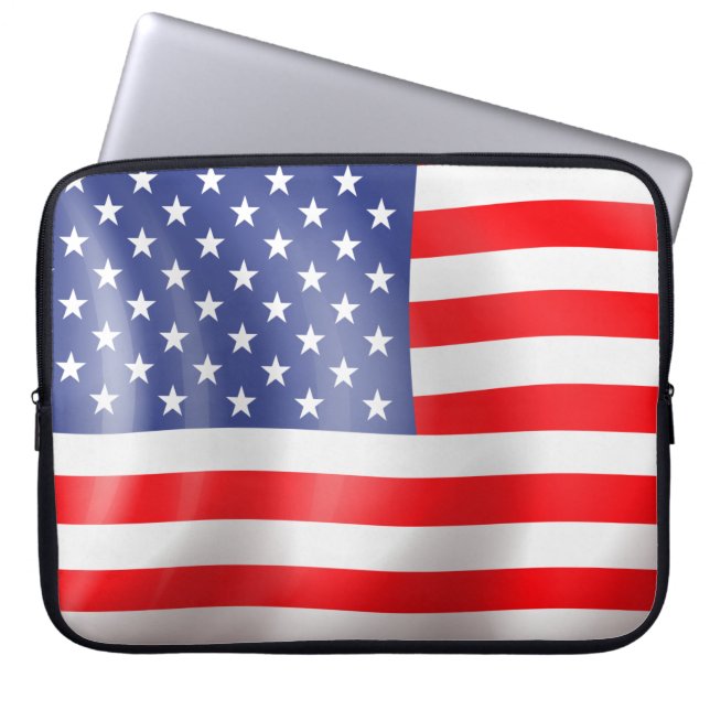 Amerikaans vlaggenontwerp laptop sleeve (Voorkant)