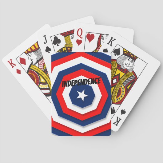 Amerikaans vlaggenontwerp pokerkaarten (Achterkant)