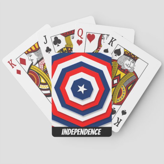 Amerikaans vlaggenontwerp speelkaarten (Achterkant)