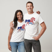 Amerikaans vlaggenontwerp t-shirt (Unisex)