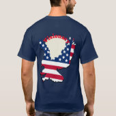 Amerikaans vlaggenontwerp t-shirt (Achterkant)