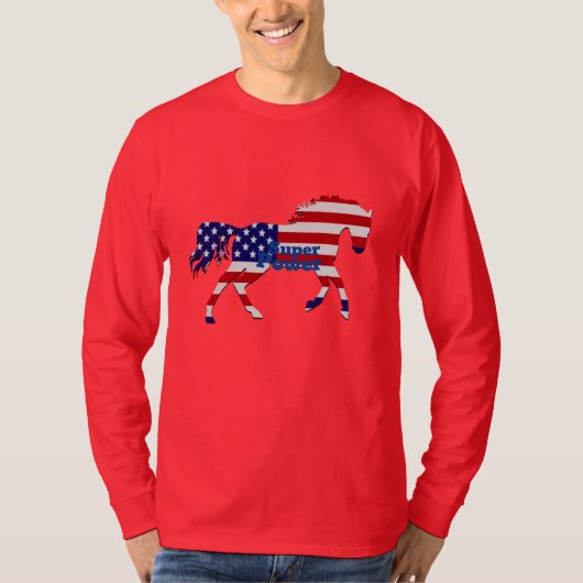 Amerikaans vlaggenontwerp t-shirt (Voorkant)