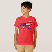 Amerikaans vlaggenontwerp t-shirt (Voorkant volledig)