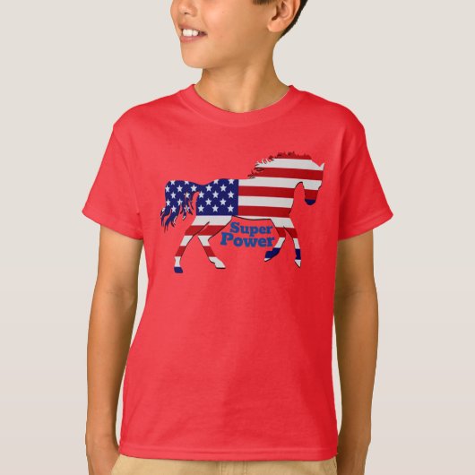 Amerikaans vlaggenontwerp t-shirt (Voorkant)