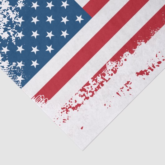 Amerikaans vlaggenontwerp tissuepapier (Detail)