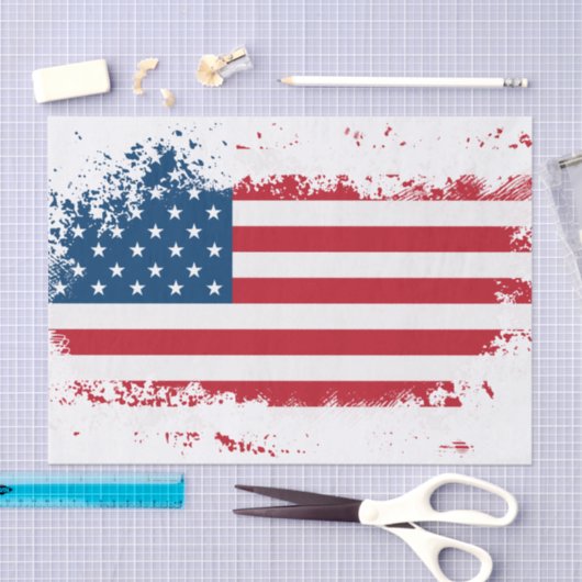 Amerikaans vlaggenontwerp tissuepapier (Craft)