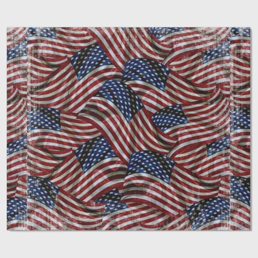 Amerikaans Vlaggenpakpapier Cadeaupapier (Vlak)