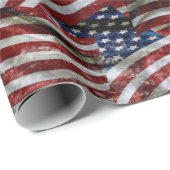 Amerikaans Vlaggenpakpapier Cadeaupapier (Rol Hoek)