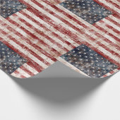 Amerikaans Vlaggenpakpapier Cadeaupapier (Hoek)