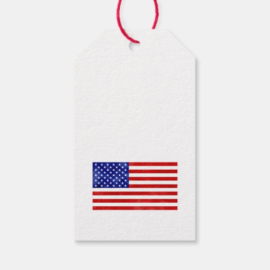 Amerikaans Vlaggenpatriottisch Amerikaans Label Cadeaulabel (Achterkant)