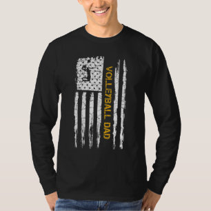  Amerikaans Vlaggenschip Volleyball Pap Sil T-shirt