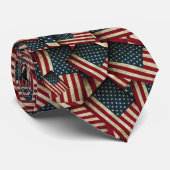 Amerikaans vlaggenstaatpatroon stropdas (Opgerold)