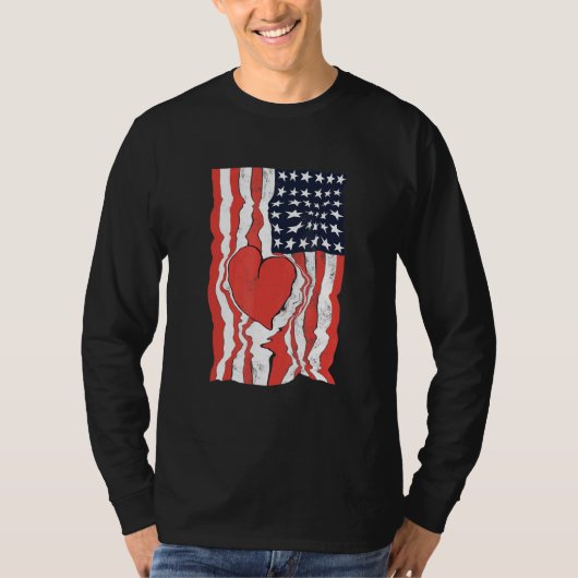 Amerikaans vlaggenstaatvaartuig - Patriottisch Ame T-shirt (Voorkant)