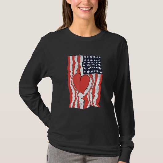 Amerikaans vlaggenstaatvaartuig - Patriottisch Ame T-shirt (Voorkant)