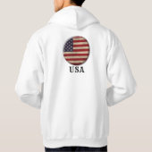 Amerikaans vlaggenverstelbaar ontwerp hoodie (Achterkant)