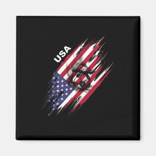 Amerikaans Vlaggenvoetbal Usa Voetbal  Magneet