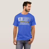Amerikaans vlaggeschip dat mam skiing Skier T-shirt (Voorkant volledig)
