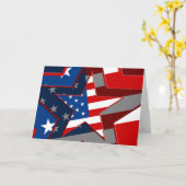 Amerikaans vlaggestaarpatroon kaart (Gele Bloem)