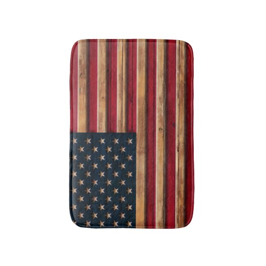  Amerikaans vlaggestoord hout Badmat (Voorkant Verticaal)