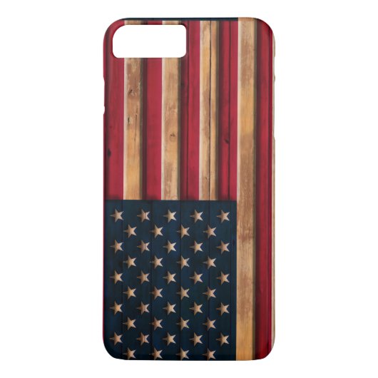 Amerikaans vlaggestoord hout Case-Mate iPhone Case (Achterkant)