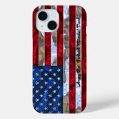 Amerikaans vlagmonogram Case-Mate iPhone case (Achterkant)