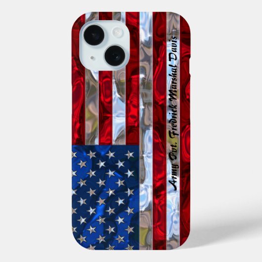 Amerikaans vlagmonogram Case-Mate iPhone case (Achterkant)