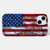 Amerikaans vlagmonogram Case-Mate iPhone case (Achterkant (horizontaal))