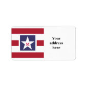 Amerikaans vlagmonogram Etiket (Voorkant)