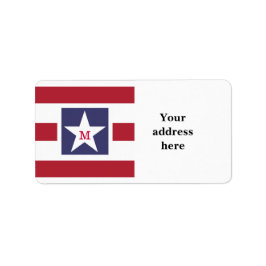  Amerikaans vlagmonogram Etiket