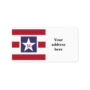 Amerikaans vlagmonogram Etiket