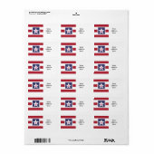 Amerikaans vlagmonogram Etiket (Full Sheet)