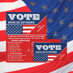 Amerikaans vlagontwerp, politieke campagneadverten flyer<br><div class="desc">American Flag Design,  politieke campagnevoerder Adverteren door The Visitekaartje Store.</div>