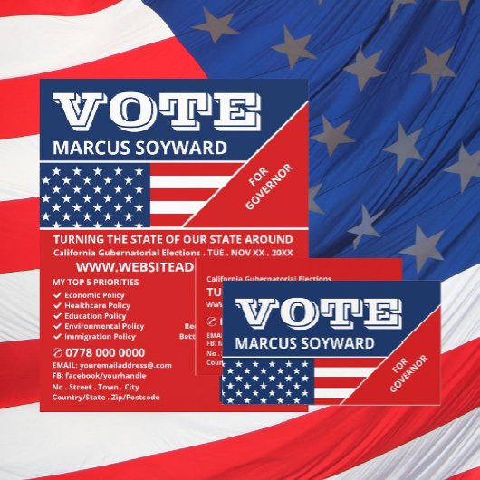Amerikaans vlagontwerp, politieke campagneadverten flyer