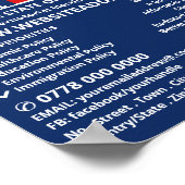 Amerikaans vlagontwerp, politieke campagneadverten poster (Hoek)