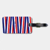 Amerikaans vlagpatriotticum, 4 juli, stripes bagagelabel (Achterkant horizontaal)