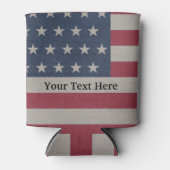 Amerikaans vlagpatriotticum op 4 juli blikjeskoeler (Voorkant)