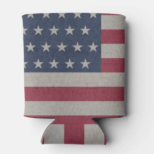 Amerikaans vlagpatriotticum op 4 juli blikjeskoeler (Achterkant)