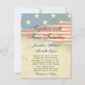  Amerikaans vlagpatriottisch Amerikaans huwelijk Kaart (Achterkant)