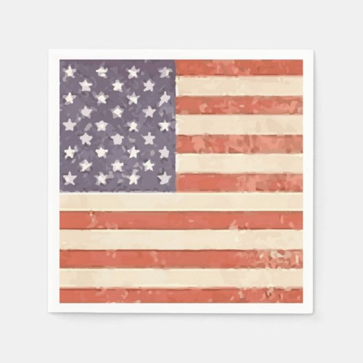 Amerikaans vlagpatriottisch papier Napkins Servet (Voorkant)