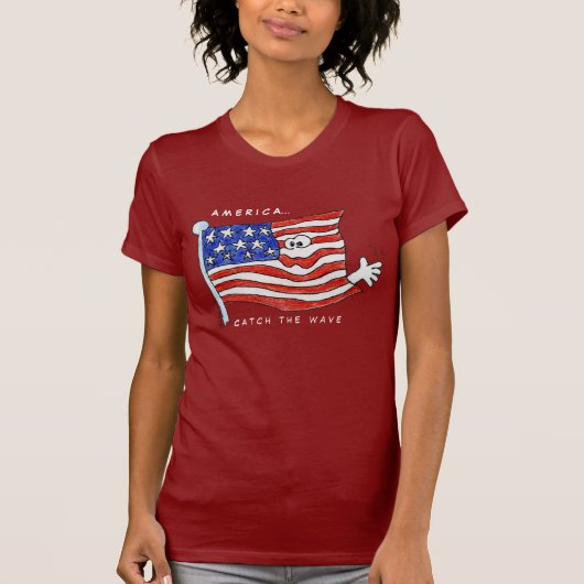 Amerikaans vlagpatriottisch T-shirt (Voorkant)