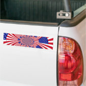 Amerikaans vlagpatroon bumpersticker (Op Truck)