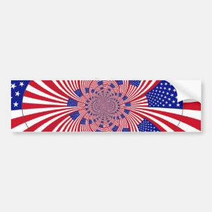 Amerikaans vlagpatroon bumpersticker