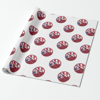 Amerikaans vlagpictogram Lineman USA Cadeaupapier