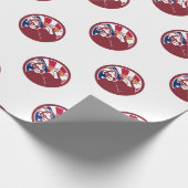 Amerikaans vlagpictogram Lineman USA Cadeaupapier (Hoek)