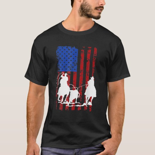 Amerikaans vlagteam dat op 4 juli in Patrio rondzw T-shirt (Voorkant)