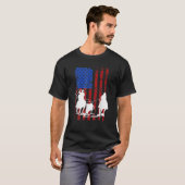 Amerikaans vlagteam dat op 4 juli in Patrio rondzw T-shirt (Voorkant volledig)
